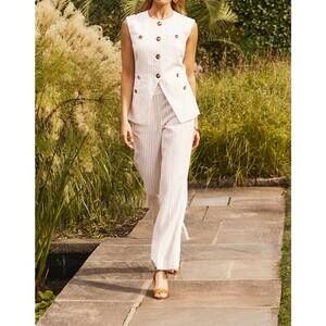 NEW TYLER BOE cutter sleeveless vest in white